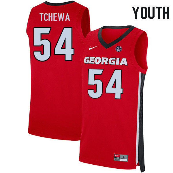 Youth #54 Russel Tchewa Georgia Bulldogs College Basketball Jerseys Stitched Sale-Red - Click Image to Close